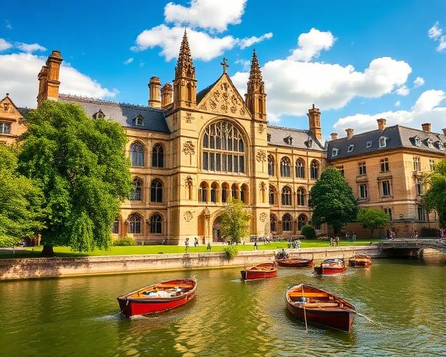 Cambridge University with punting on River Cam - educational day trip