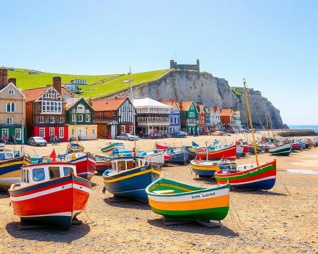 Hastings Old Town colourful fishing boats - coastal day trip